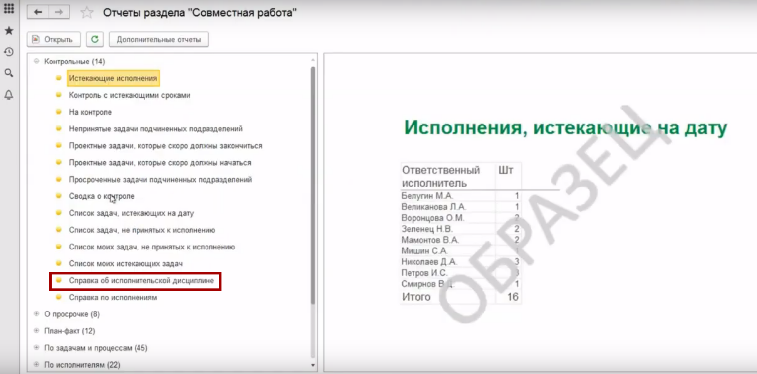 Как проверить задачи сотрудников в 1С:Документообороте? – ответы на вопросы  пользователей в 1С-КПД – База знаний 1С-КПД